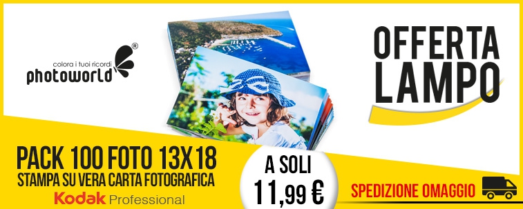 Offerta Lampo: 100 Foto 13x18 - Kodak Professional a soli 11,99 euro