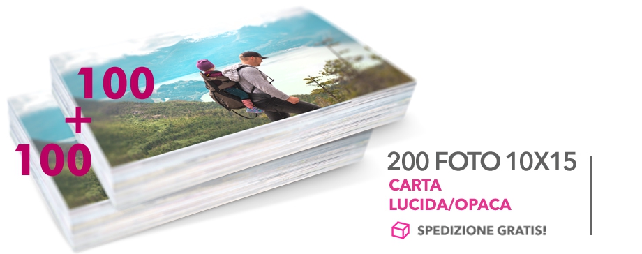 Offerta Lampo: Pack 200 Foto 10x15 - spedizione OMAGGIO a soli 19,99 euro