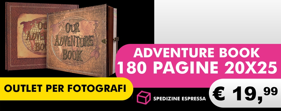 Offerta lampo Adventure Book 180 pagine 20x25 - Copertina colore Marrone