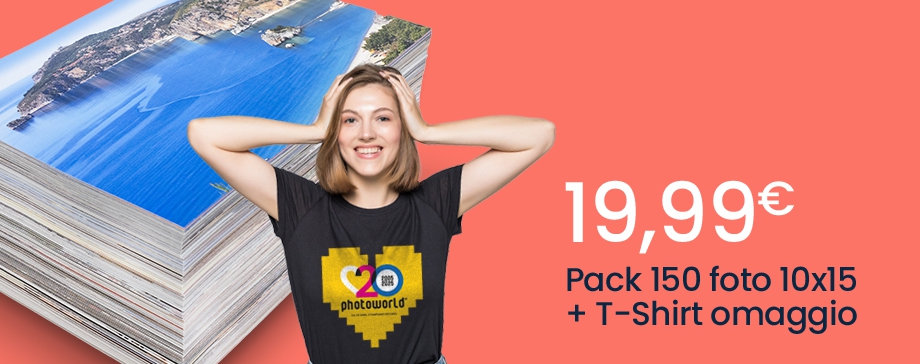 Offerta lampo 150 Foto 10x15 - HD Professional + Maglietta