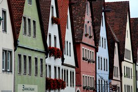 Villaggio tedesco con case colorate