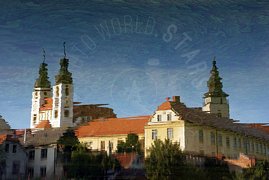 Villaggio tedesco con case colorate