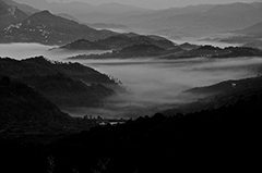 Colline tra la nebbia